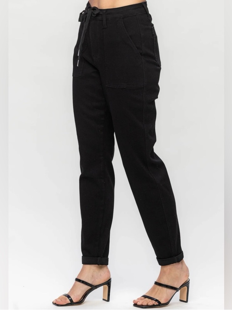 Black Women's Casual Drawstring Pants